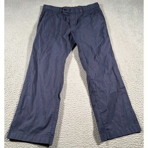 Carolina Herrera Pants 32x26 Navy Blue Chino Straight Leg‎ Mid Rise Cotton Blend